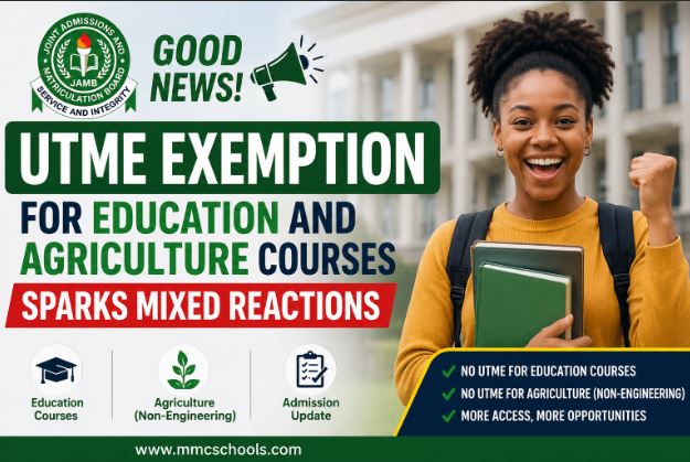 UTME exemption for education courses